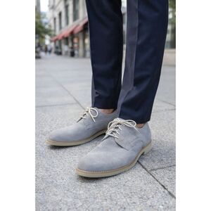 Johnston & Murphy Men’s Gray Suede Lace-Up Dress Shoes Size 10M